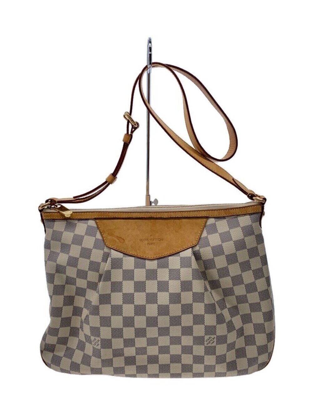 LOUIS VUITTON Siracusa Damier Azur White